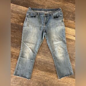 Old Navy Curvy High Rise Jeans Size 14 Light Medium Wash Denim Stretch